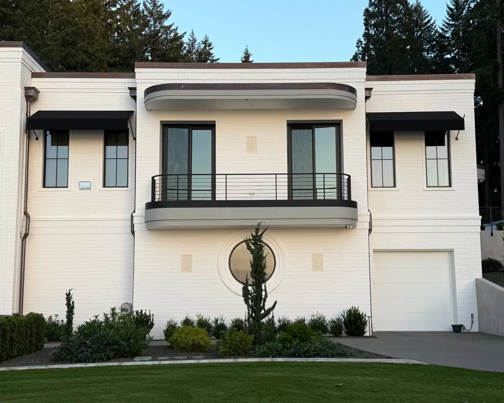 Window awnings on a Seattle-area home
